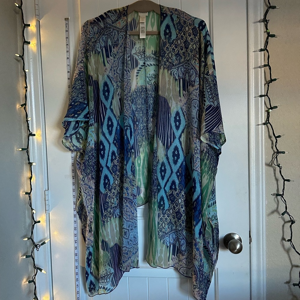 SM/M- Chico's Multicolor Patterned Kimono